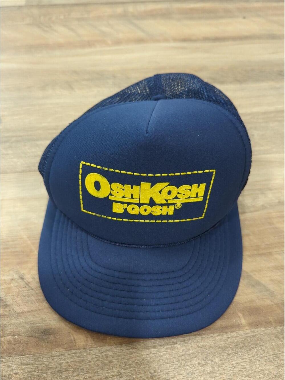 Vintage OSHKOSH B'GOSH Blue Snapback Hat | Blue & Yellow Trucker Hat